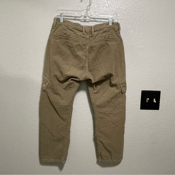 Vince Women’s Button Fly Tan Corduroy Cargo Ankle Pant Size 4 - Picture 7 of 8